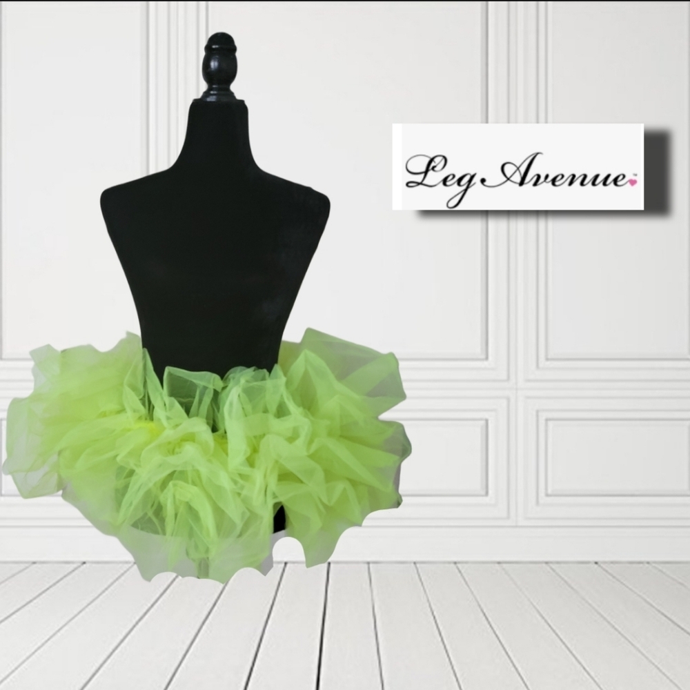 Leg Avenue Neon Lime Tulle Petticoat Skirt